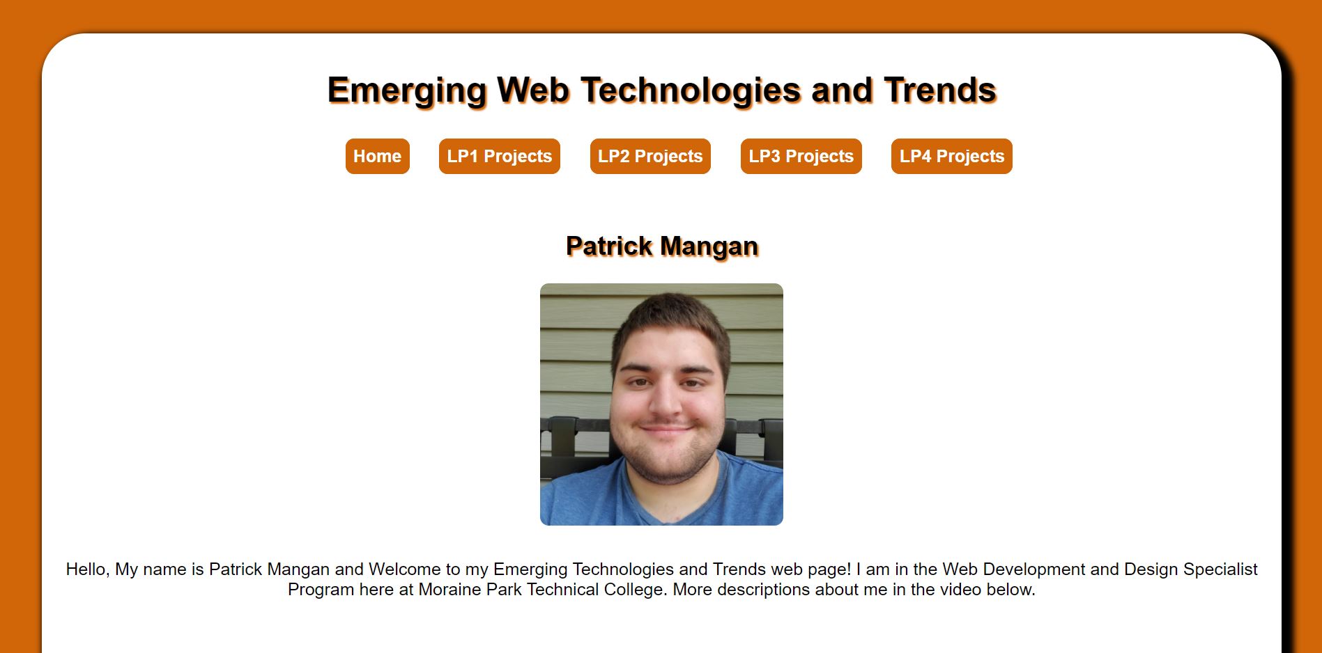 Patrick Mangan's Emerging Web Technologies and Trends
